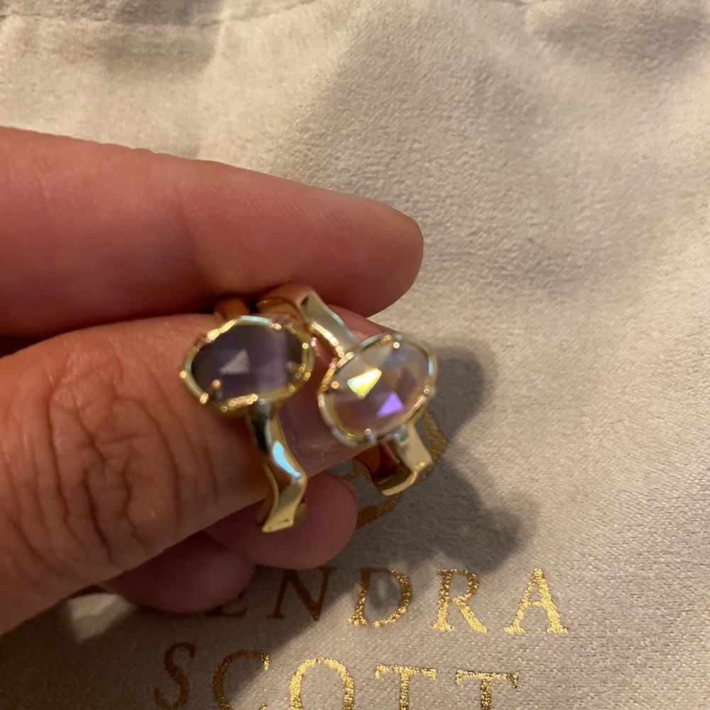 Kendra Scott stack rings gold size 8